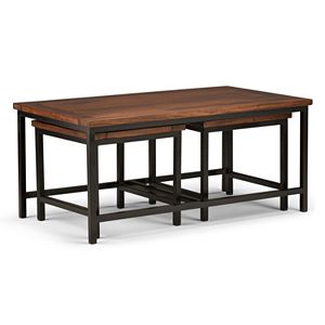 Simpli Home Skyler Nesting Coffee Table & End Table 3-piece Set