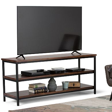 Simpli Home Skyler Industrial 3-Shelf TV Stand