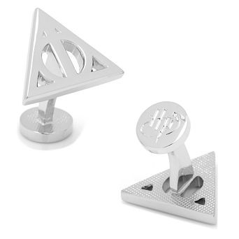 Men's Cuff Links, Inc. Harry Potter Deathly Hallows Silver-Tone Cuff Links