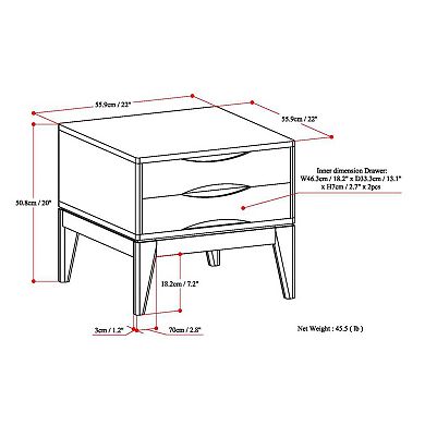 Simpli Home Harper 2-Drawer End Table  