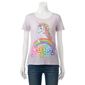 Juniors' Lisa Frank Unicorn Rainbow Graphic Tee