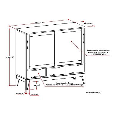 Simpli Home Harper Storage Cabinet  