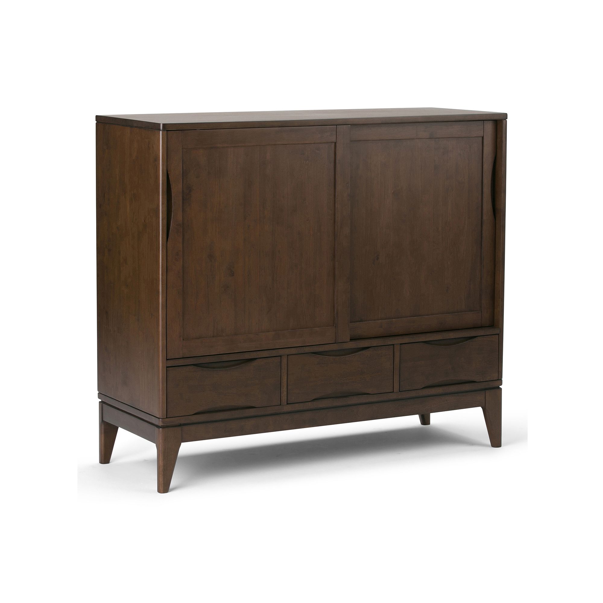 Simpli Home Harper Storage Cabinet, Brown Brown