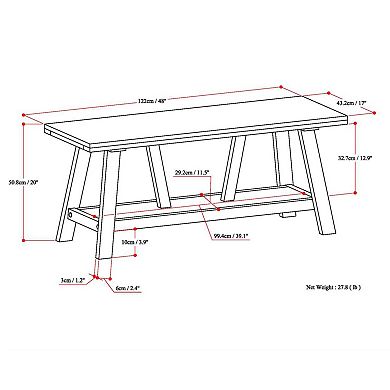 Simpli Home Dylan Entryway Bench  