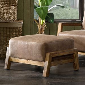 INK+IVY Easton Faux-Leather Ottoman