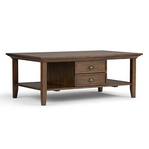 Simpli Home Redmond 2-Drawer Coffee Table