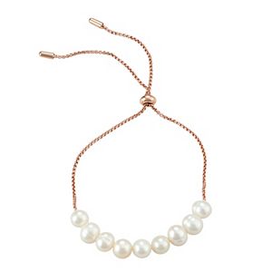 Lily & Lace 14k Rose Gold Plated Freshwater Cultured Pearl Bolo Bracelet