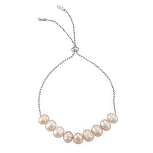 Lily & Lace Silver Tone Dyed Freshwater Cultured Pearl Bolo Bracelet