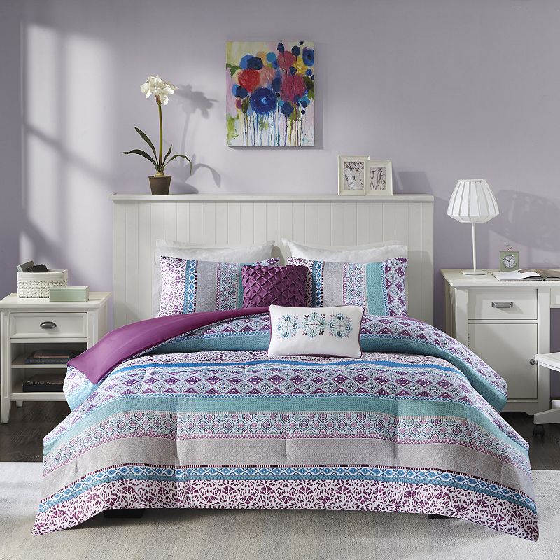 Intelligent Design Adley Comforter Set, Purple, Twin