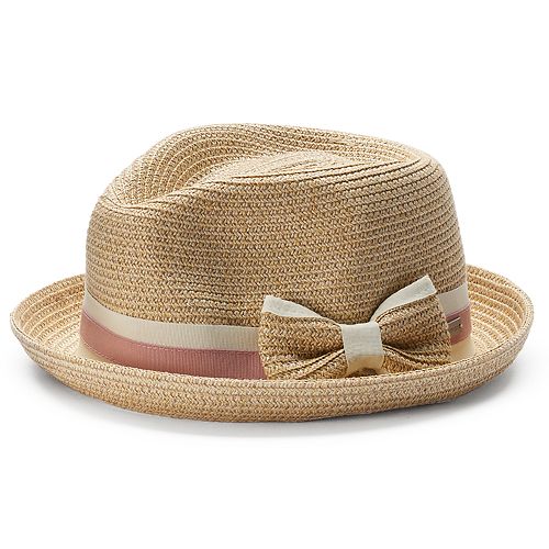 Betmar Joanne Striped Band Fedora