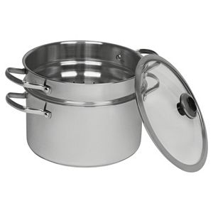 Revere Copper Confidence Core 6.5-qt. Stainless Steel Stockpot with Lid & Pasta Insert