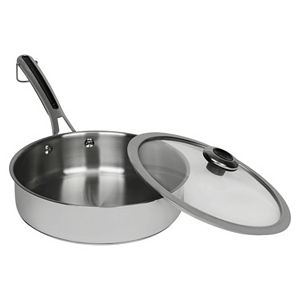 Revere Copper Confidence Core 3-qt. Stainless Steel Saute Pan
