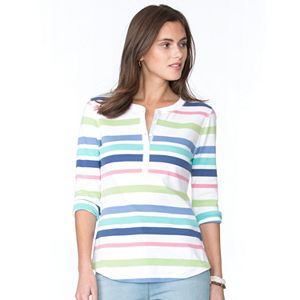 Women's Chaps Striped Henley