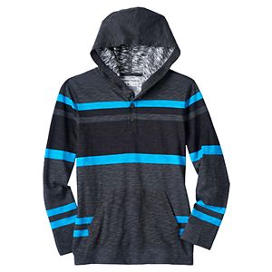 Boys 8-20 Urban Pipeline® Striped Henley Hoodie