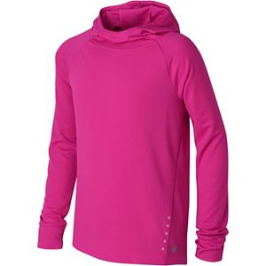 Girls 7-16 New Balance Long Sleeve Hooded Performance Tee