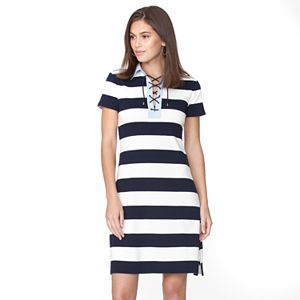 Women's Chaps Striped Polo Dress