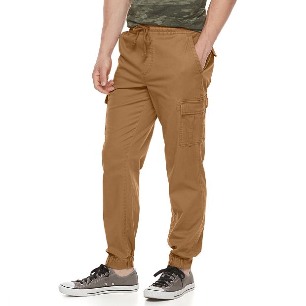 Men's Twill Cargo Joggers, Men's Bottoms