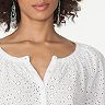 chaps eyelet peasant top