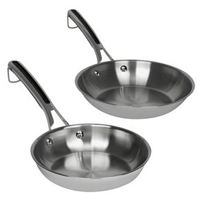 Revere Copper Confidence Core 2-pc. Stainless Steel Stainless Steel Frypan Starter Set