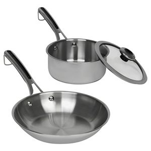 Revere Copper Confidence Core 2-pc. Stainless Steel Stainless Steel Sauce Pot & Frypan Starter Set