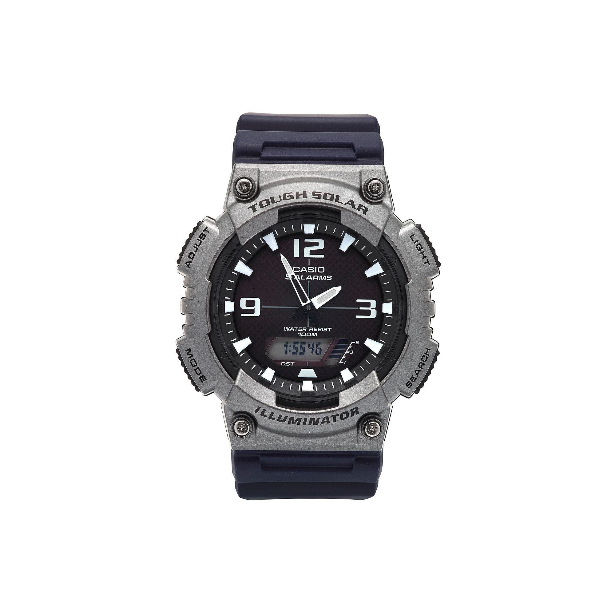 Casio Mens Tough Solar Analog-Digital Watch - AQS810W-1A4VCF, Size: Large,