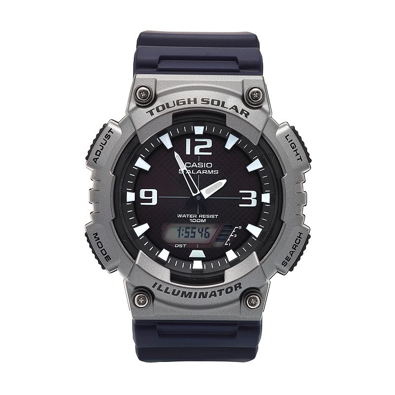 Casio Men's Tough Solar Analog-Digital Watch - AQS810W-1A4VCF, Size: Large, Black