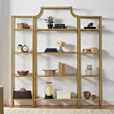 Crosley Furniture Aimee Bookshelf Shelving Unit 3-piece Set 