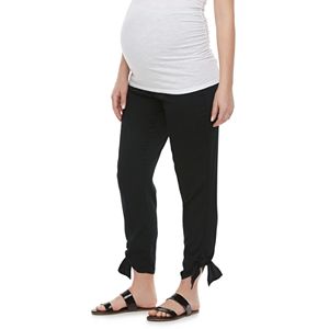 Maternity a:glow Full Belly Panel Twill Pants