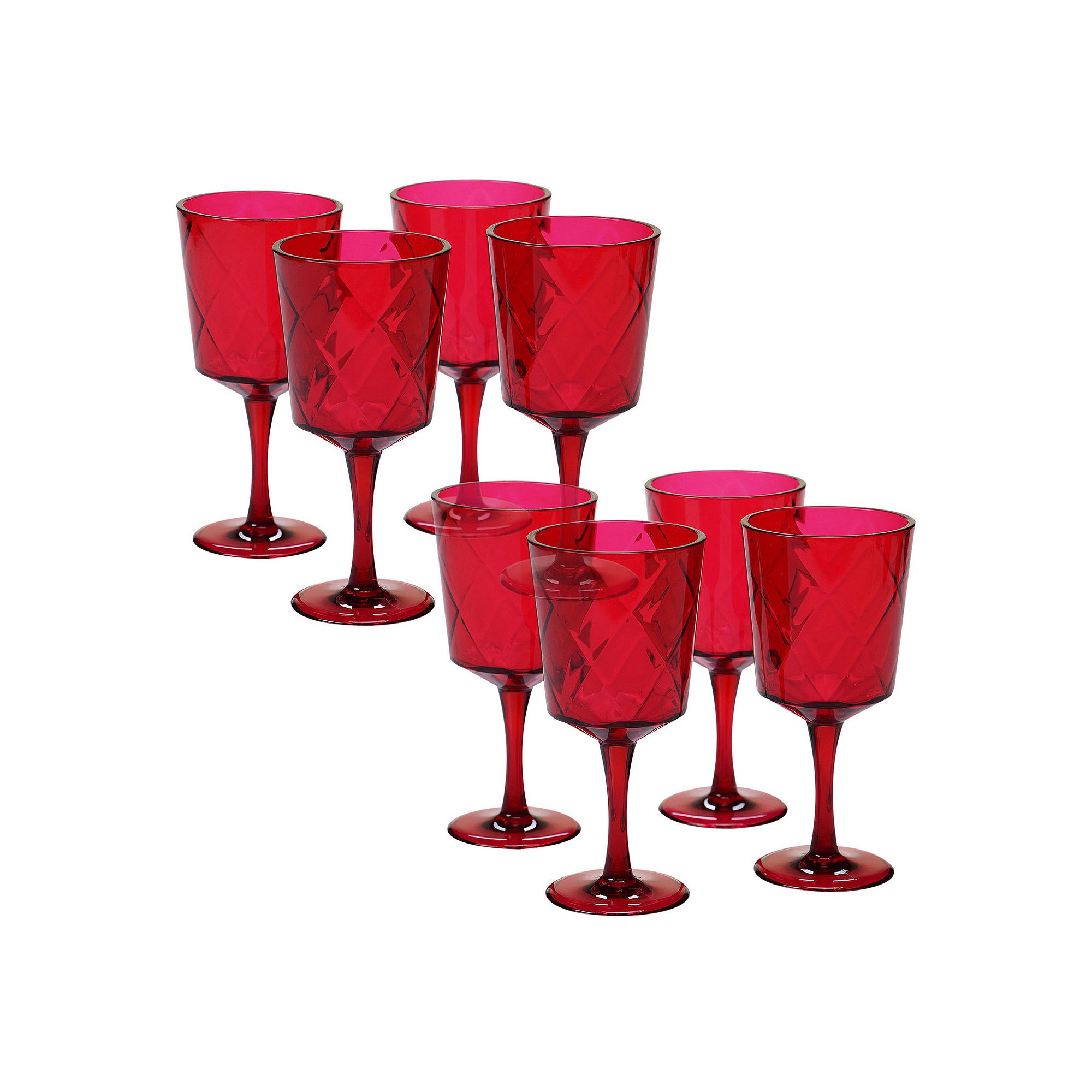 Certified International 8-pc. Goblet Set, Red