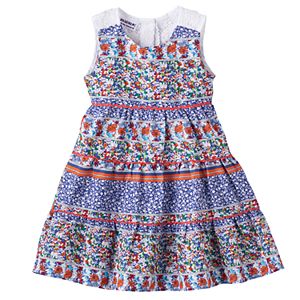 Toddler Girl Blueberi Boulevard Floral Crochet Dress