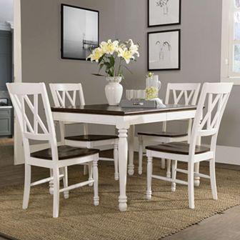 Crosley Furniture Shelby Dining Table, Chair & Leaf 5 pc Set