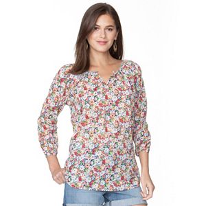 Women's Chaps Printed Georgette Blouse