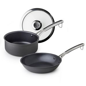 Revere Clean Pan 3-pc. Hard-Anodized Aluminum Nonstick Sauce Pot & Frypan Starter Set