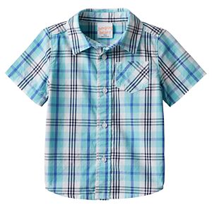 Baby Boy Jumping Beans® Plaid Button-Front Shirt
