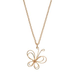 Mudd® Wire Butterfly Pendant Necklace