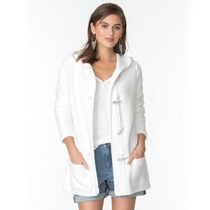 Women's Chaps Hooded Toggle Cardigan