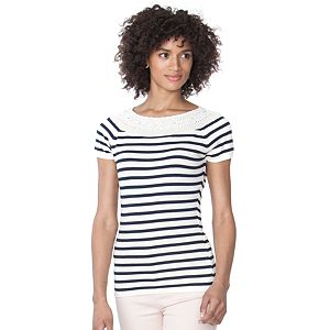 Women's Chaps Striped Crewneck Tee