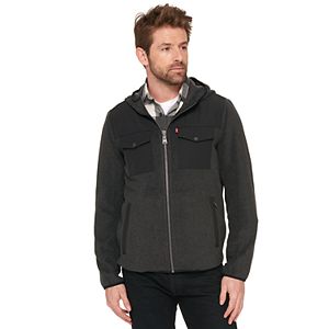 Men's Levi's® Fleece Mixed Media Hooded Jacket