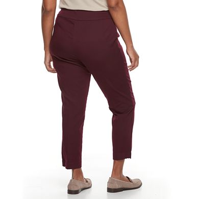 Plus Size Croft & Barrow® Stretch Pull-On Ankle Pants