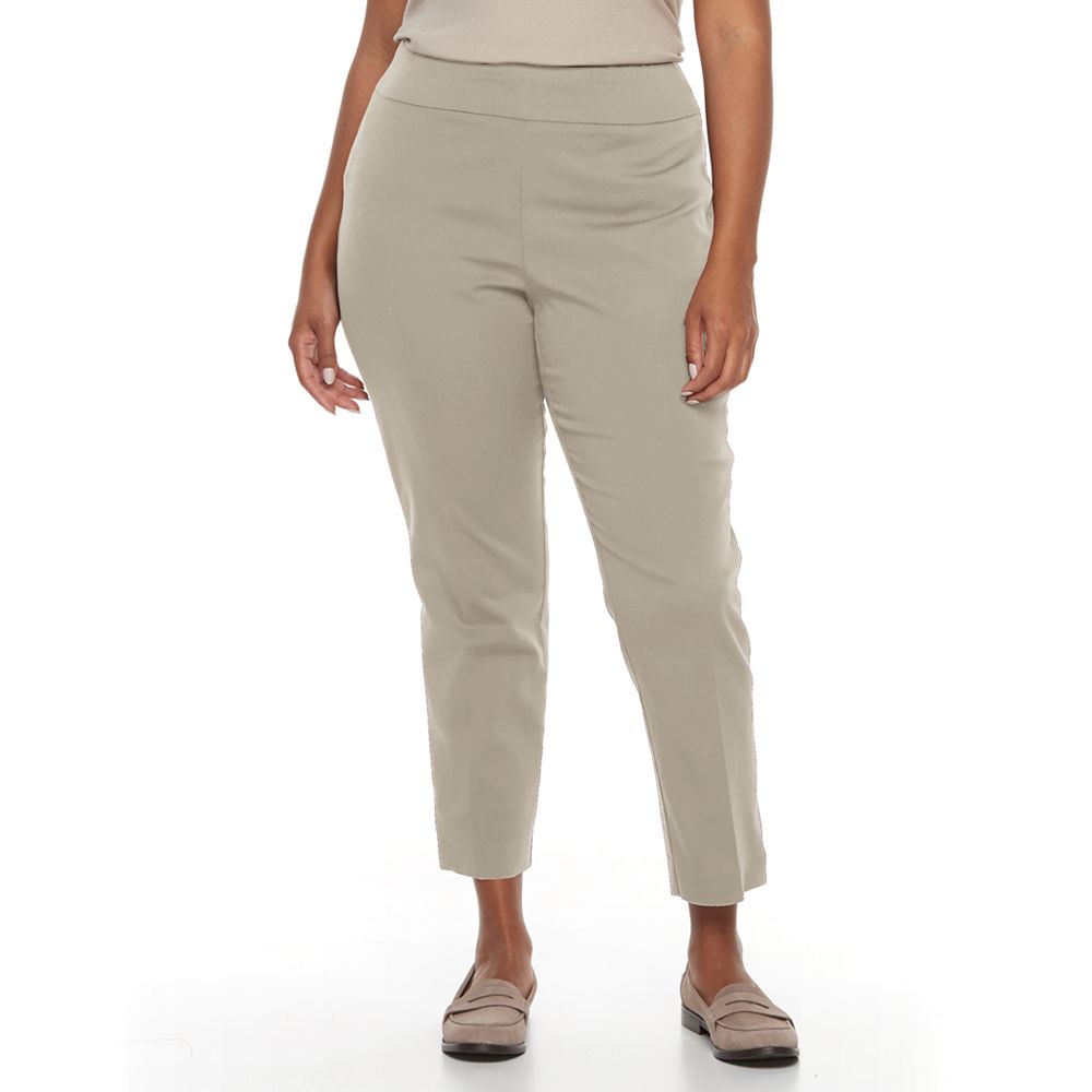 Plus Size Croft & Barrow® Stretch PullOn Ankle Pants 