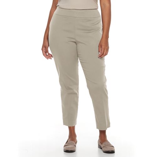 Plus Size Croft & Barrow® Stretch PullOn Ankle Pants