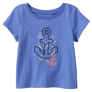 Baby Girl Jumping Beans® Embroidered Applique Tee