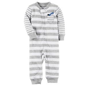Baby Boy Carter's Striped Applique One-Piece Pajamas