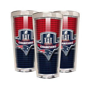 New England Patriots Super Bowl LI Champions 3-Piece Shot Glass Set
