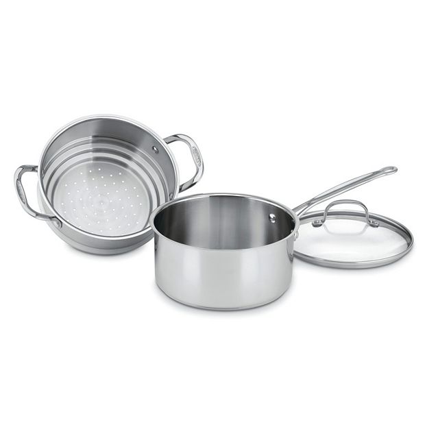 Cuisinart Chef's Classic Stainless Saucepan with Cover, 3 qt