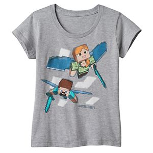 Girls 7-16 Minecraft Elytra Heroes Graphic Tee