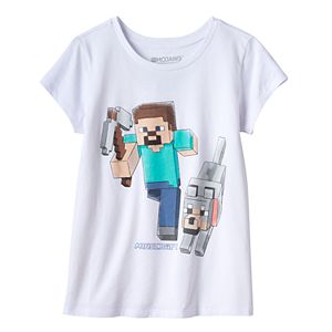 Girls 7-16 Minecraft Steve Hero Graphic Tee