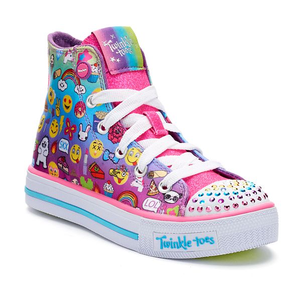 Skechers Twinkle Toes Shuffles Chat Time Girls Light Up Sneakers