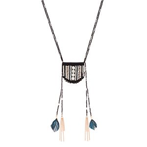 Mudd® Long Seed Bead Pouch Necklace