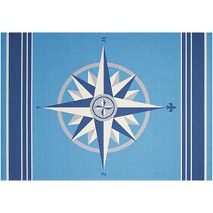 Waverly Sun N' Shade Sailing Compass Indoor Outdoor Rug